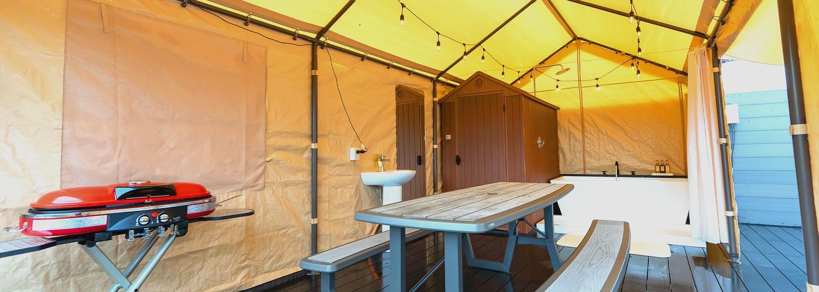 ドーム型グランピング